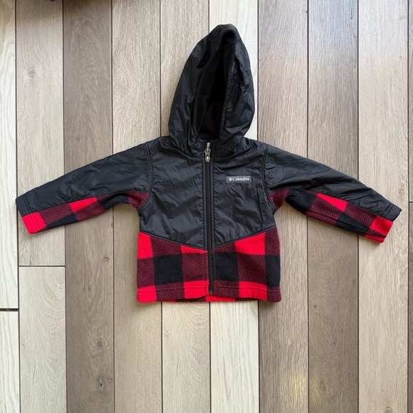 Columbia Black Fleece-Lined Hooded Jacket - Picture 1 of 5